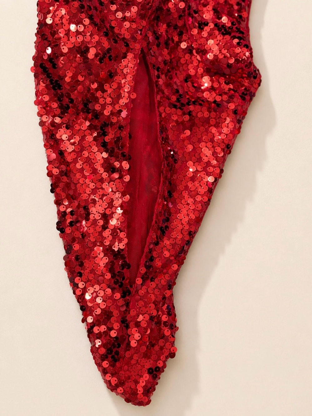 Boston Proper Red Sequin Boatneck Tunic Top - Picture 3 of 6